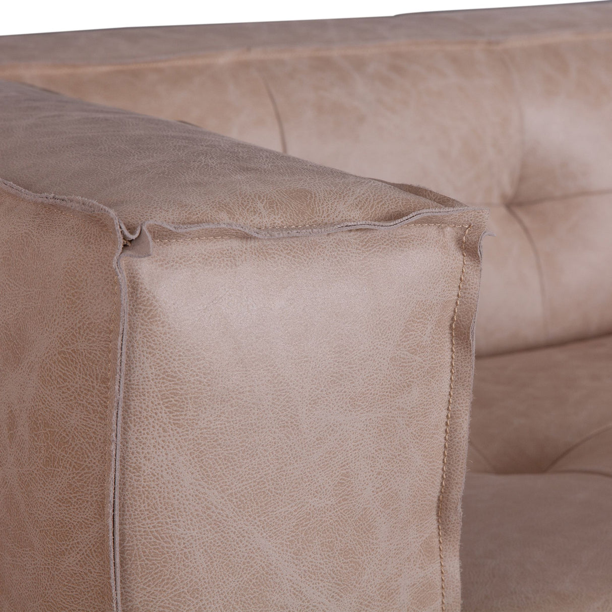 Milano 106" Sofa in Vintage Cream Top Grain Leather from Home Trends & Design - Luna Furniture