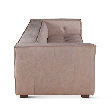 Milano 106" Sofa in Vintage Cream Top Grain Leather from Home Trends & Design - Luna Furniture