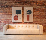 Milano 106" Sofa in Vintage Cream Top Grain Leather from Home Trends & Design - Luna Furniture