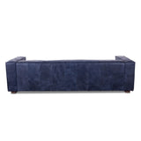 Milano 106" Sofa in Italian Blue Top Grain Leather from Home Trends & Design - Luna Furniture