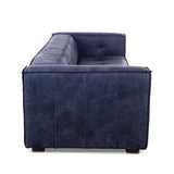Milano 106" Sofa in Italian Blue Top Grain Leather from Home Trends & Design - Luna Furniture