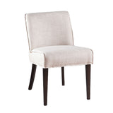 Buddy 20" Dining Chair in Beige Linen with Dark Legs, Set of 2 from Home Trends & Design - Luna Furniture