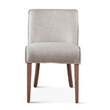 Buddy 20" Dining Chair in Beige Linen with Natural Legs, Set of 2 from Home Trends & Design - Luna Furniture
