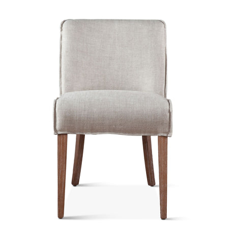 Buddy 20" Dining Chair in Beige Linen with Natural Legs, Set of 2 from Home Trends & Design - Luna Furniture