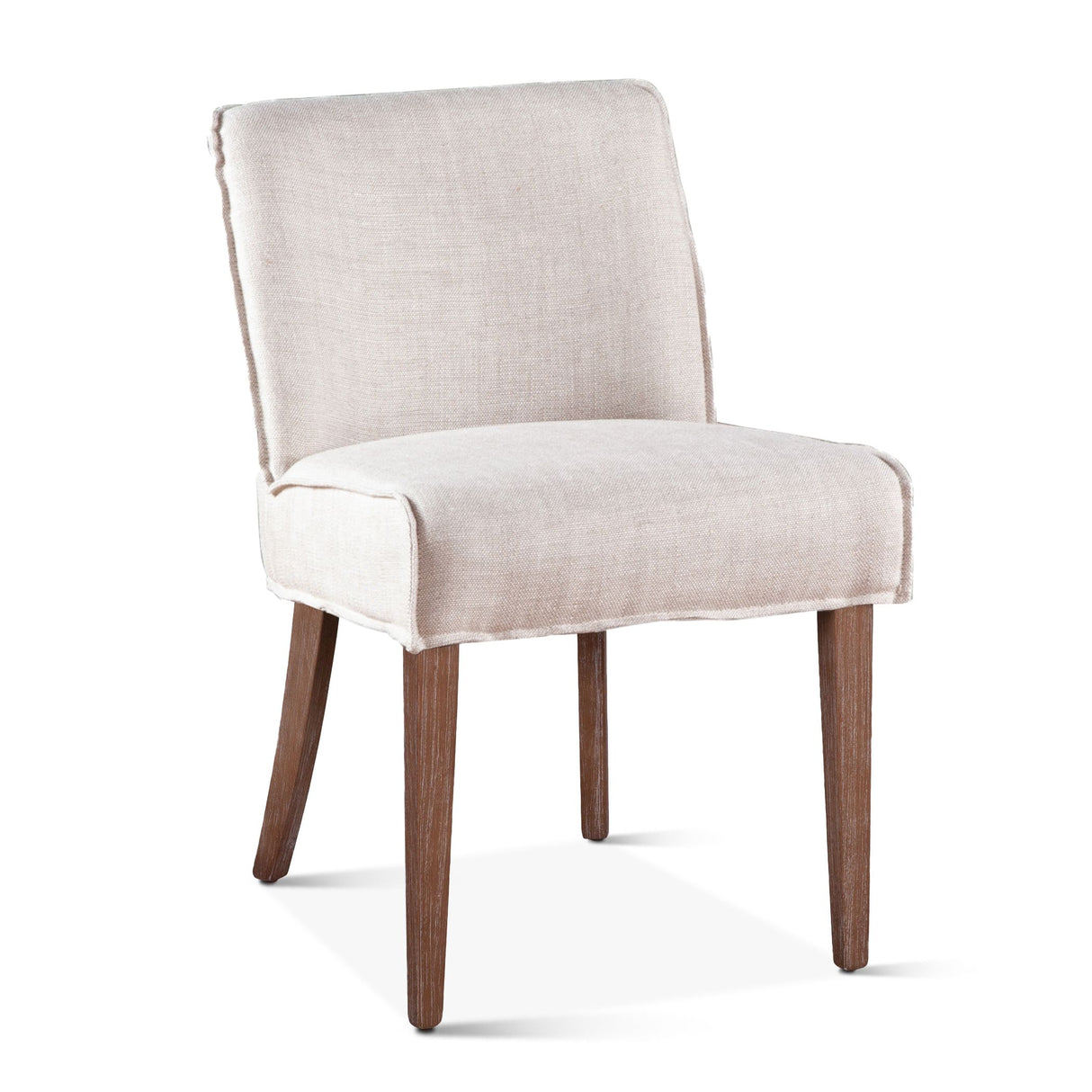 Buddy 20" Dining Chair in Beige Linen with Natural Legs, Set of 2 from Home Trends & Design - Luna Furniture