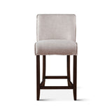 Buddy 20" Counter Chair in Beige Linen with Dark Legs from Home Trends & Design - Luna Furniture