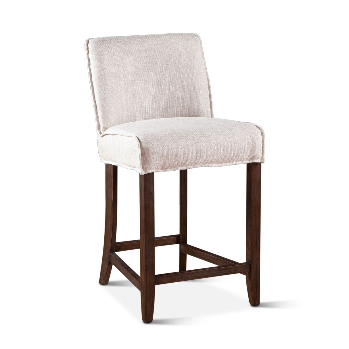 Buddy 20" Counter Chair in Beige Linen with Dark Legs from Home Trends & Design - Luna Furniture