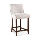 Buddy 20" Counter Chair in Beige Linen with Dark Legs from Home Trends & Design - Luna Furniture