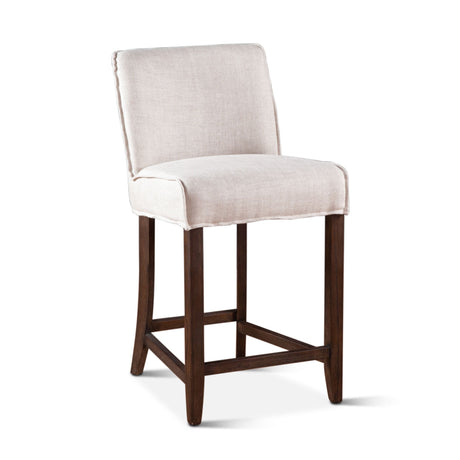 Buddy 20" Counter Chair in Beige Linen with Dark Legs from Home Trends & Design - Luna Furniture
