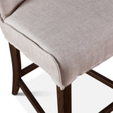 Buddy 20" Counter Chair in Beige Linen with Dark Legs from Home Trends & Design - Luna Furniture