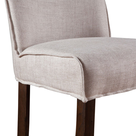 Buddy 20" Counter Chair in Beige Linen with Dark Legs from Home Trends & Design - Luna Furniture