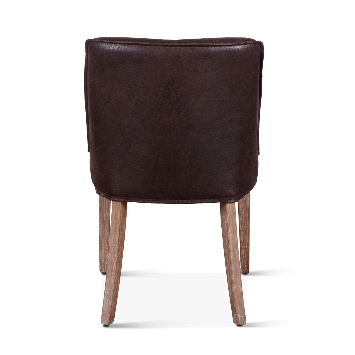 Buddy 20" Dining Chair in Dark Brown Leather with Natural Legs, Set of 2 from Home Trends & Design - Luna Furniture