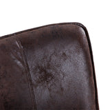 Buddy 20" Counter Chair in Dark Brown Leather with Matte Brown Legs from Home Trends & Design - Luna Furniture