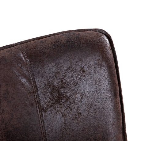 Buddy 20" Counter Chair in Dark Brown Leather with Matte Brown Legs from Home Trends & Design - Luna Furniture