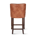 Buddy 20" Counter Chair in Tan Leather with Matte Brown Legs from Home Trends & Design - Luna Furniture