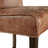 Buddy 20" Counter Chair in Tan Leather with Matte Brown Legs from Home Trends & Design - Luna Furniture