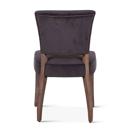 Mindy 21" Dining Chair in Asphalt Velvet with Napoleon Legs, Set of 2 from Home Trends & Design - Luna Furniture