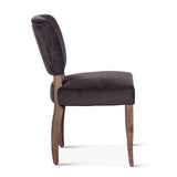 Mindy 21" Dining Chair in Asphalt Velvet with Napoleon Legs, Set of 2 from Home Trends & Design - Luna Furniture
