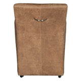 Peabody 25" Wheeled Armchair in Tan Leather from Home Trends & Design - Luna Furniture