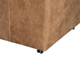 Peabody 25" Wheeled Armchair in Tan Leather from Home Trends & Design - Luna Furniture