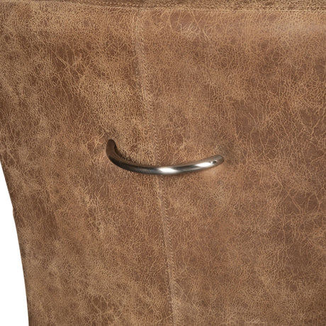 Peabody 25" Wheeled Armchair in Tan Leather from Home Trends & Design - Luna Furniture