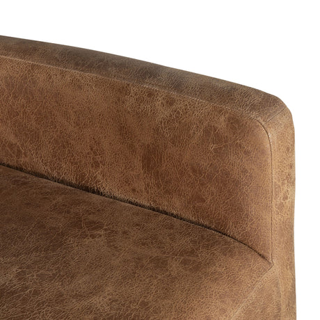 Peabody 25" Wheeled Armchair in Tan Leather from Home Trends & Design - Luna Furniture