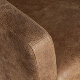 Peabody 25" Wheeled Armchair in Tan Leather from Home Trends & Design - Luna Furniture