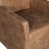 Peabody 25" Wheeled Armchair in Tan Leather from Home Trends & Design - Luna Furniture