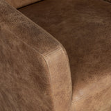 Peabody 25" Wheeled Armchair in Tan Leather from Home Trends & Design - Luna Furniture