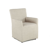 Peabody 25" Wheeled Armchair in Beige Linen from Home Trends & Design - Luna Furniture