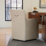 Peabody 25" Wheeled Armchair in Beige Linen from Home Trends & Design - Luna Furniture
