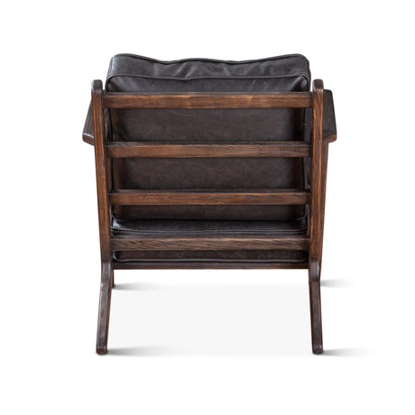 Bobby Accent Chair in Black Leather from Home Trends & Design - Luna Furniture