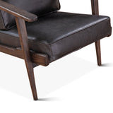 Bobby Accent Chair in Black Leather from Home Trends & Design - Luna Furniture