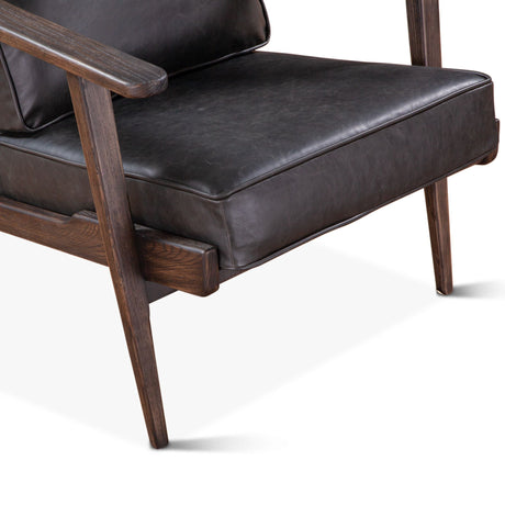 Bobby Accent Chair in Black Leather from Home Trends & Design - Luna Furniture