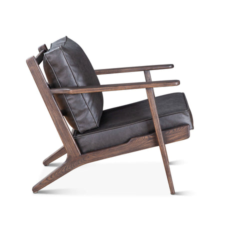 Bobby Accent Chair in Black Leather from Home Trends & Design - Luna Furniture