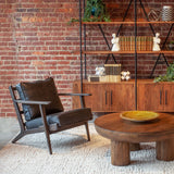 Bobby Accent Chair in Black Leather from Home Trends & Design - Luna Furniture