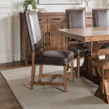 Darcy Dining Chair in Dark Brown with Earth Legs, Set of 2 from Home Trends & Design - Luna Furniture