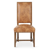 Darcy Dining Chair in Warm Brown Leather with Earth Legs, Set of 2 from Home Trends & Design - Luna Furniture