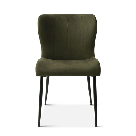 Jennifer 20" Dining Chair in Green Eco Suede from Home Trends & Design - Luna Furniture