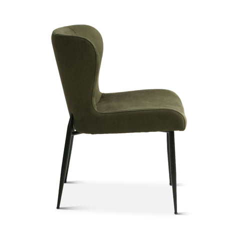 Jennifer 20" Dining Chair in Green Eco Suede from Home Trends & Design - Luna Furniture