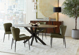 Jennifer 20" Dining Chair in Green Eco Suede from Home Trends & Design - Luna Furniture