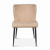 Jennifer 20" Dining Chair in Beige Eco Suede from Home Trends & Design - Luna Furniture
