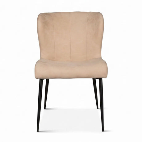 Jennifer 20" Dining Chair in Beige Eco Suede from Home Trends & Design - Luna Furniture