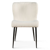 Jennifer 20" Dining Chair in White Boucle from Home Trends & Design - Luna Furniture