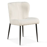 Jennifer 20" Dining Chair in White Boucle from Home Trends & Design - Luna Furniture