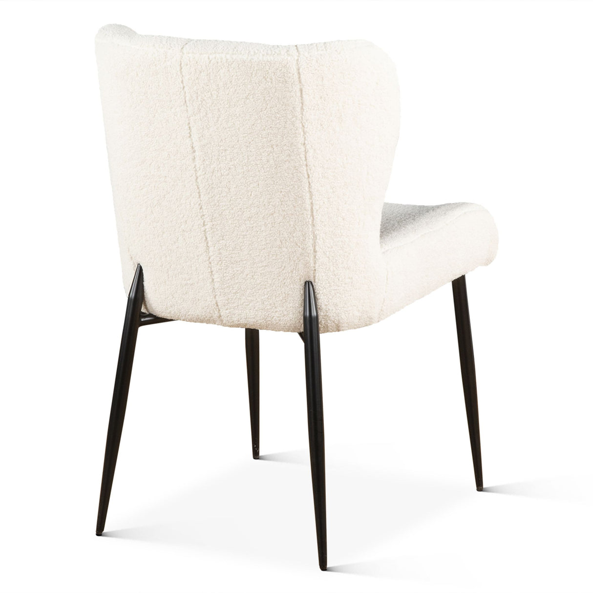 Jennifer 20" Dining Chair in White Boucle from Home Trends & Design - Luna Furniture