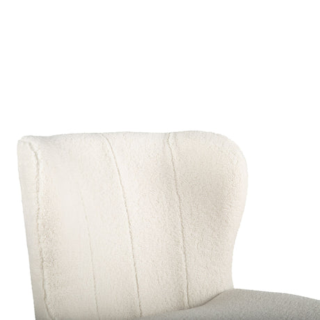 Jennifer 20" Dining Chair in White Boucle from Home Trends & Design - Luna Furniture
