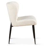 Jennifer 20" Dining Chair in White Boucle from Home Trends & Design - Luna Furniture