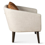 Jessie 22" Accent Chair in Beige Linen with Tan Leather Accent Pillow from Home Trends & Design - Luna Furniture