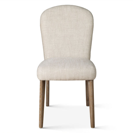 Jessie 18" Dining Chair in Beige Linen, Set of 2 from Home Trends & Design - Luna Furniture